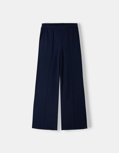 Pantalón Felpa Wide Leg Mujer L - Bershka - Modalova