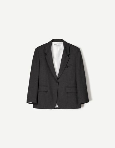 Blazer Oversize Jaspeada Mujer Xs - Bershka - Modalova