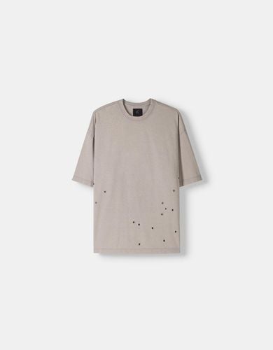 Camiseta Manga Corta Eyelets Hombre L - Bershka - Modalova