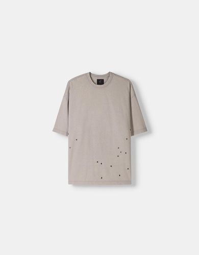 Camiseta Manga Corta Eyelets Hombre M - Bershka - Modalova