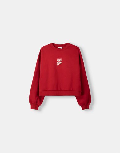 Bershka Sudadera Print Mujer L Rojo - Bershka - Modalova