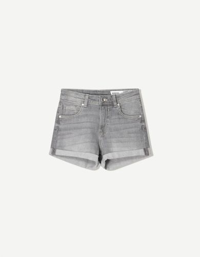 Short Denim Roll Up Mujer 32 - Bershka - Modalova