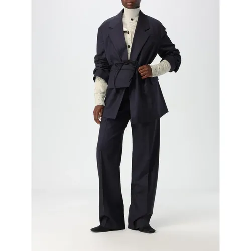 Wide Leg Wool Trousers - Bottega Veneta - Modalova