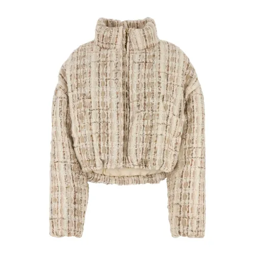 Chic Tweed Down Jacket - Khrisjoy - Modalova