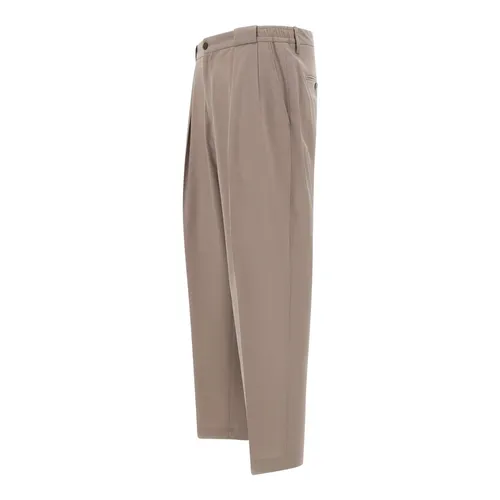 Beige Wool Stretch Trousers - Briglia - Modalova