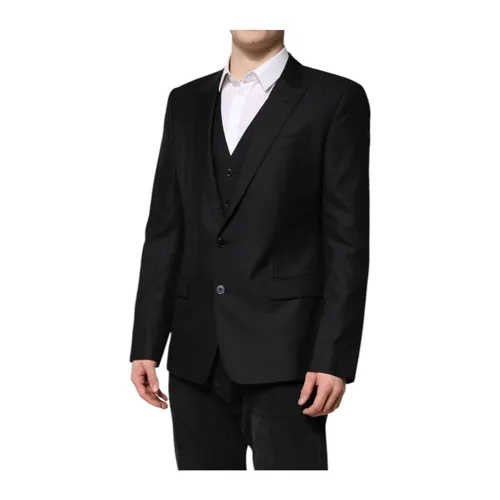 Luxury Black Suit Jacket Set - Dolce & Gabbana - Modalova