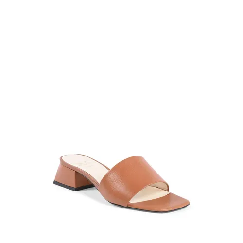 Tan Leather Mules Low Heel Sandals - 19v69 Italia - Modalova