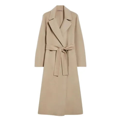 Kamel Wollmischung Langer Mantel - Iblues - Modalova