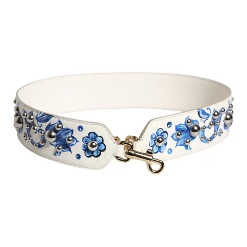 Floral Leather Stud Shoulder Strap - Dolce & Gabbana - Modalova