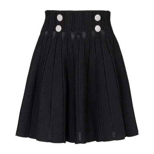 Ribbed knit skater skirt - Balmain - Modalova