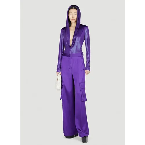 Satin Cargo Pants - Versace - Modalova