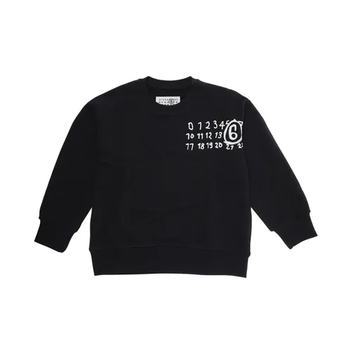 Black Unisex Sweatshirt Sweaters - MM6 Maison Margiela - Modalova