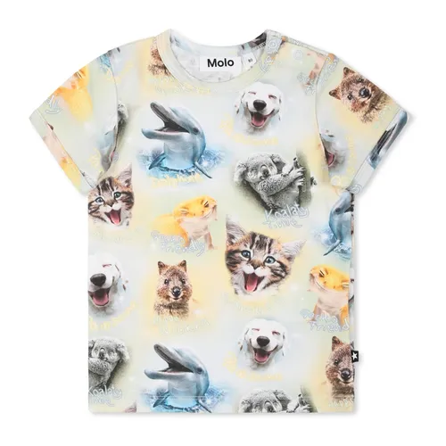 Animal Print Short Sleeves T-Shirt - Molo - Modalova