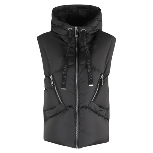 Iconic Milan Black Nylon Vest - Khrisjoy - Modalova