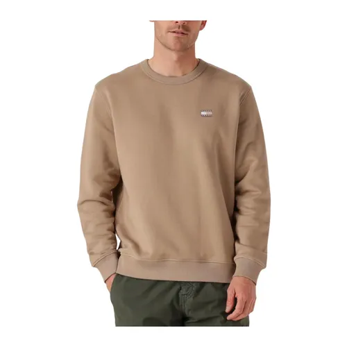 Taupe Rundhalspullover für Herren - Tommy Jeans - Modalova