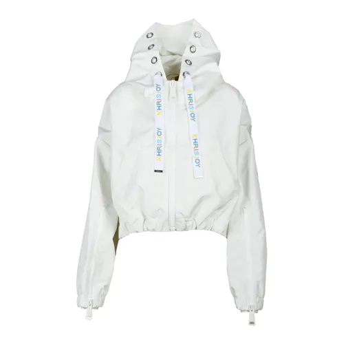 Crop Jacket with Zipper and Pockets - Khrisjoy - Modalova