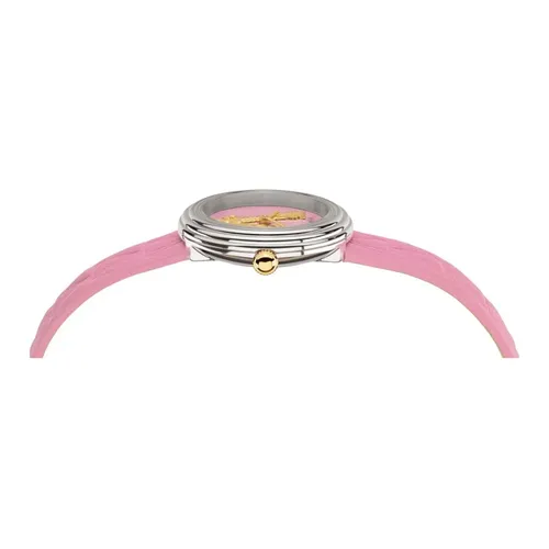 Virtus Mini Pink Leather Watch - Versace - Modalova