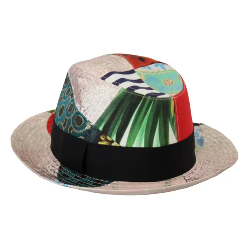 Patchwork Fedora Wide Brim Hat - Dolce & Gabbana - Modalova