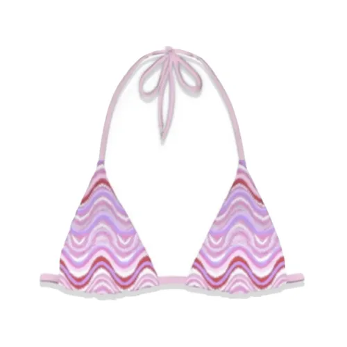 Bikini triangular con estampado de olas - MC2 Saint Barth - Modalova