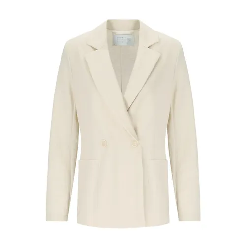 Ivory Doppelreihiger Blazer mit Taschen - Harris Wharf London - Modalova