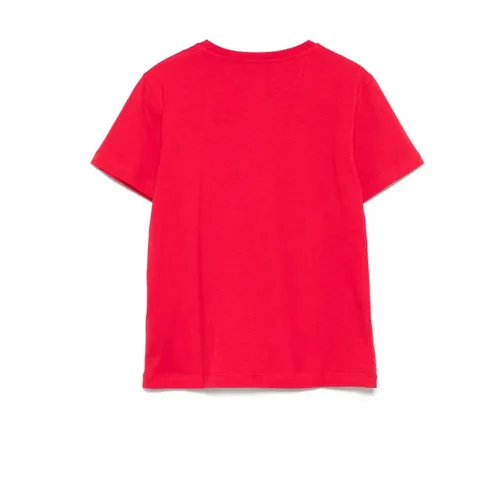 Red Couture T-shirt with Logo - Balmain - Modalova
