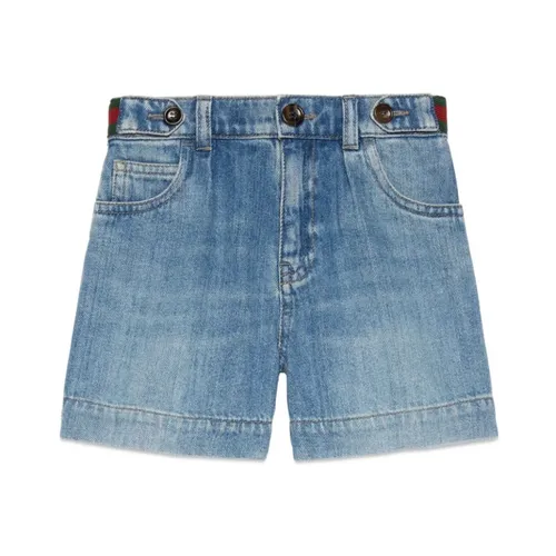 Denim Bermuda Shorts - Gucci - Modalova
