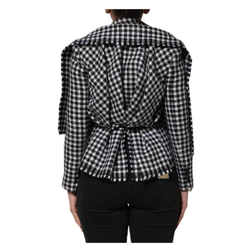 Monochrome Wool Cape Jacket - Dolce & Gabbana - Modalova