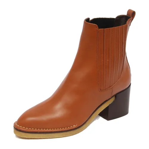 Leather ankle boot with elastic detail - Tod's - Modalova