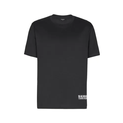 Black Logo Print T-Shirt - Balmain - Modalova