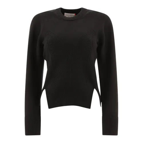 Black Chevron Corset Knitwear Aw24 - Alexander McQueen - Modalova