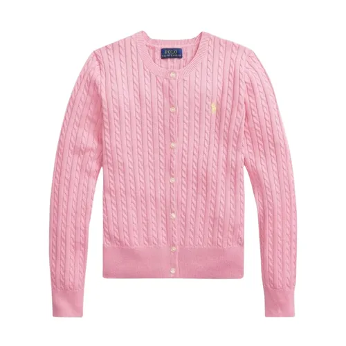 Pink Cable Knit Cardigan - Polo Ralph Lauren - Modalova