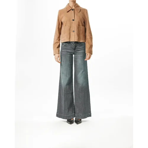 Patch Pocket Leather Jacket - Karl Lagerfeld - Modalova