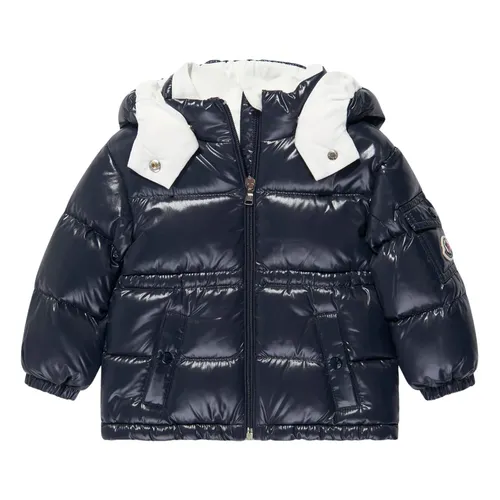 Baby Girls Navy Down Jacket - Moncler - Modalova