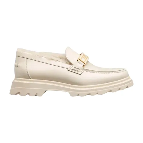 Leather Loafers Shearling Insole Rubber Sole - Dior - Modalova