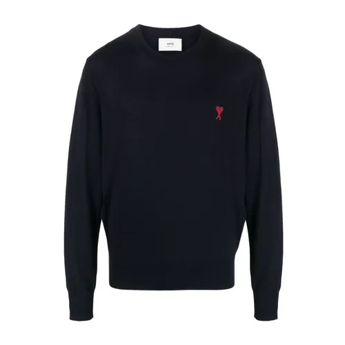 Embroidered Jumper with Heart Motif - Ami Paris - Modalova