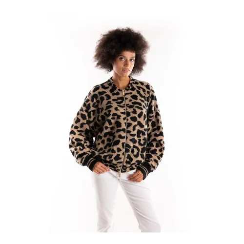 Gepunkteter Pullover mit Reißverschluss - Akep - Modalova