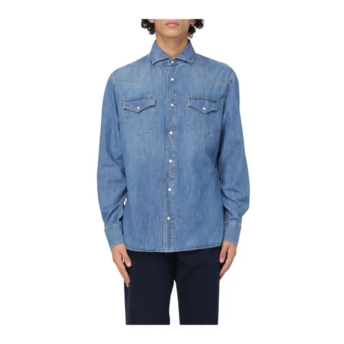 Shirts > Denim Shirts - - Brunello Cucinelli - Modalova