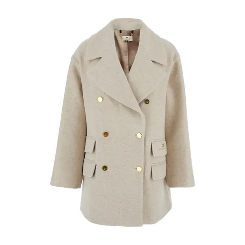 Coats > Double-Breasted Coats - - Elisabetta Franchi - Modalova