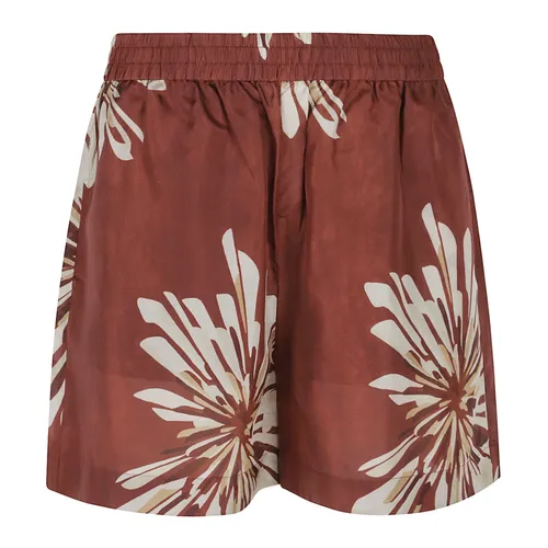 Bloom Print Pongee Shorts - Brunello Cucinelli - Modalova