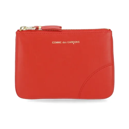 Red Leather Zip Wallet - Comme des Garçons - Modalova