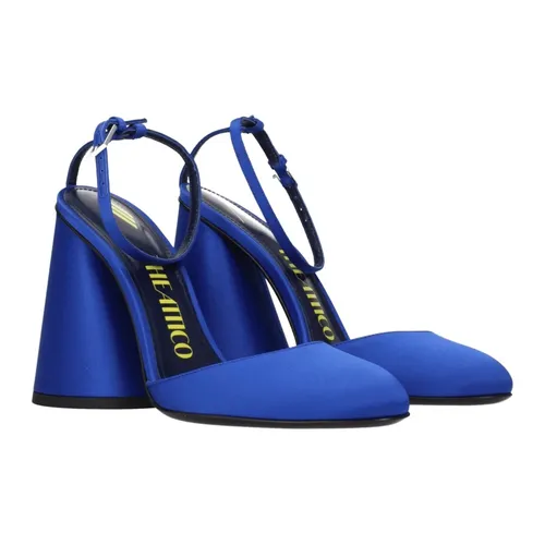Sandali Platform in Raso Blu - The Attico - Modalova