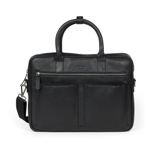 Schwarze Leder Laptoptasche für Geschäftsleute - Howard London - Modalova
