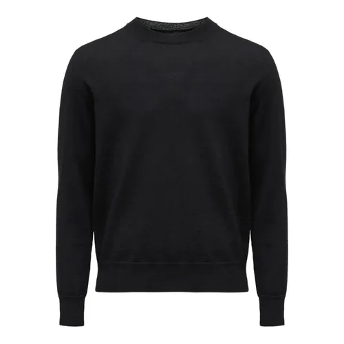 Black Wool Crew-Neck Sweater - MM6 Maison Margiela - Modalova