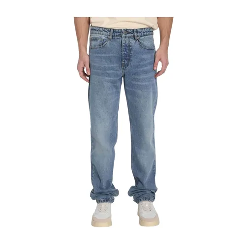 Blaue Baumwoll Straight Leg Jeans - Ami Paris - Modalova