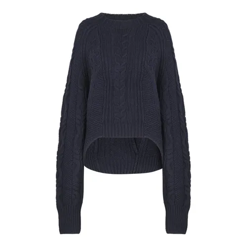 Wool Cable Knit Sweater - Dondup - Modalova