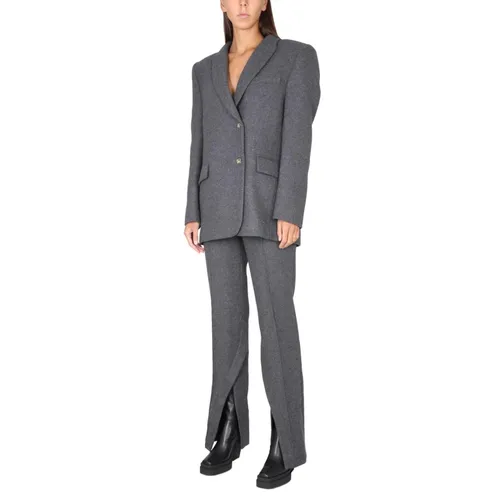 Grenada Wool Blend Split Hem Trousers - The Mannei - Modalova