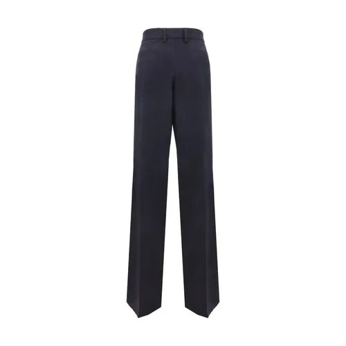 Wool Trousers with Brooch - Prada - Modalova