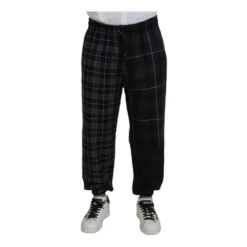 Checkered Wool Jogger Pants - Dolce & Gabbana - Modalova
