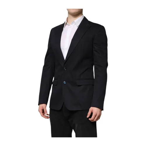 Luxury Cotton Silk Blazer Jacket - Dolce & Gabbana - Modalova