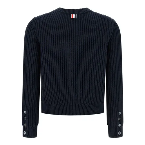 Cropped Knitted Cardigan - Thom Browne - Modalova